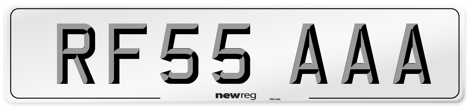 RF55 AAA Number Plate from New Reg